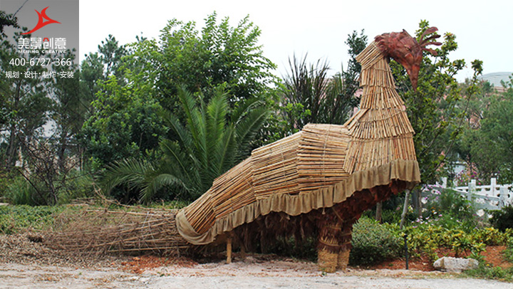 优雅的孔雀-动物雕塑