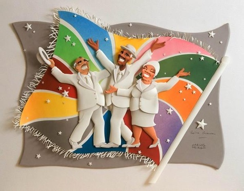 纸雕塑演绎时尚桑巴