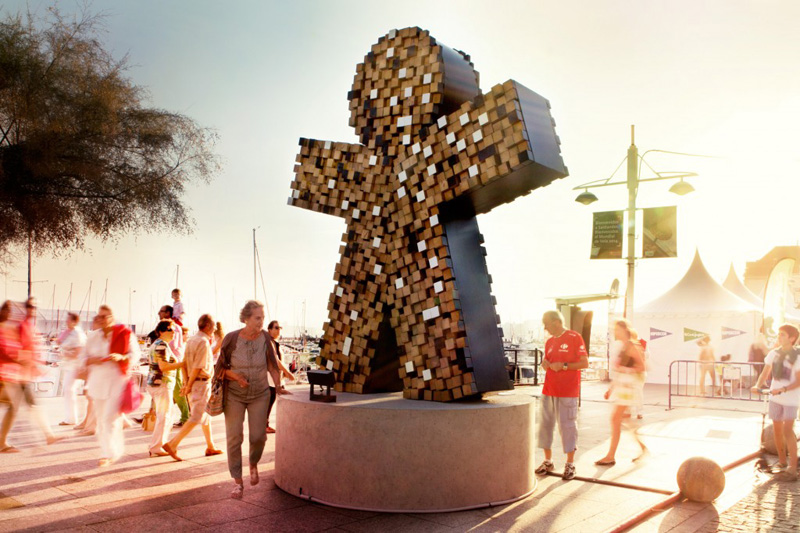 五个雕塑，见证一个世界的和平