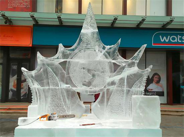 “冰雪缘•雕塑情”主题系列活动冰雪雕塑作品制作完成正式亮相